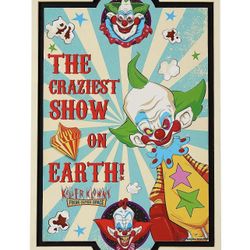 Killer Klowns From Outer Space Hang Sign 14” H x 9” W Halloween NEW Horror Universal Horror Nights (FIRM)