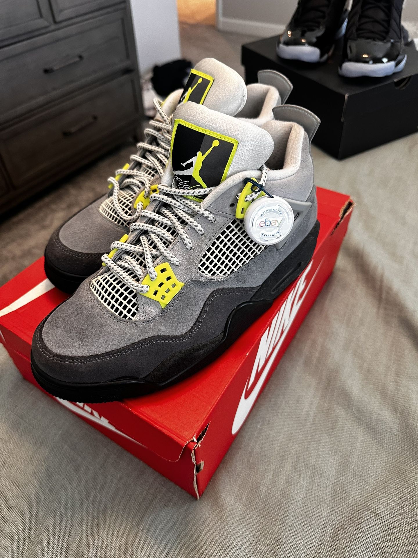 Size 8.5 - Jordan 4 Retro SE Neon 95 2020