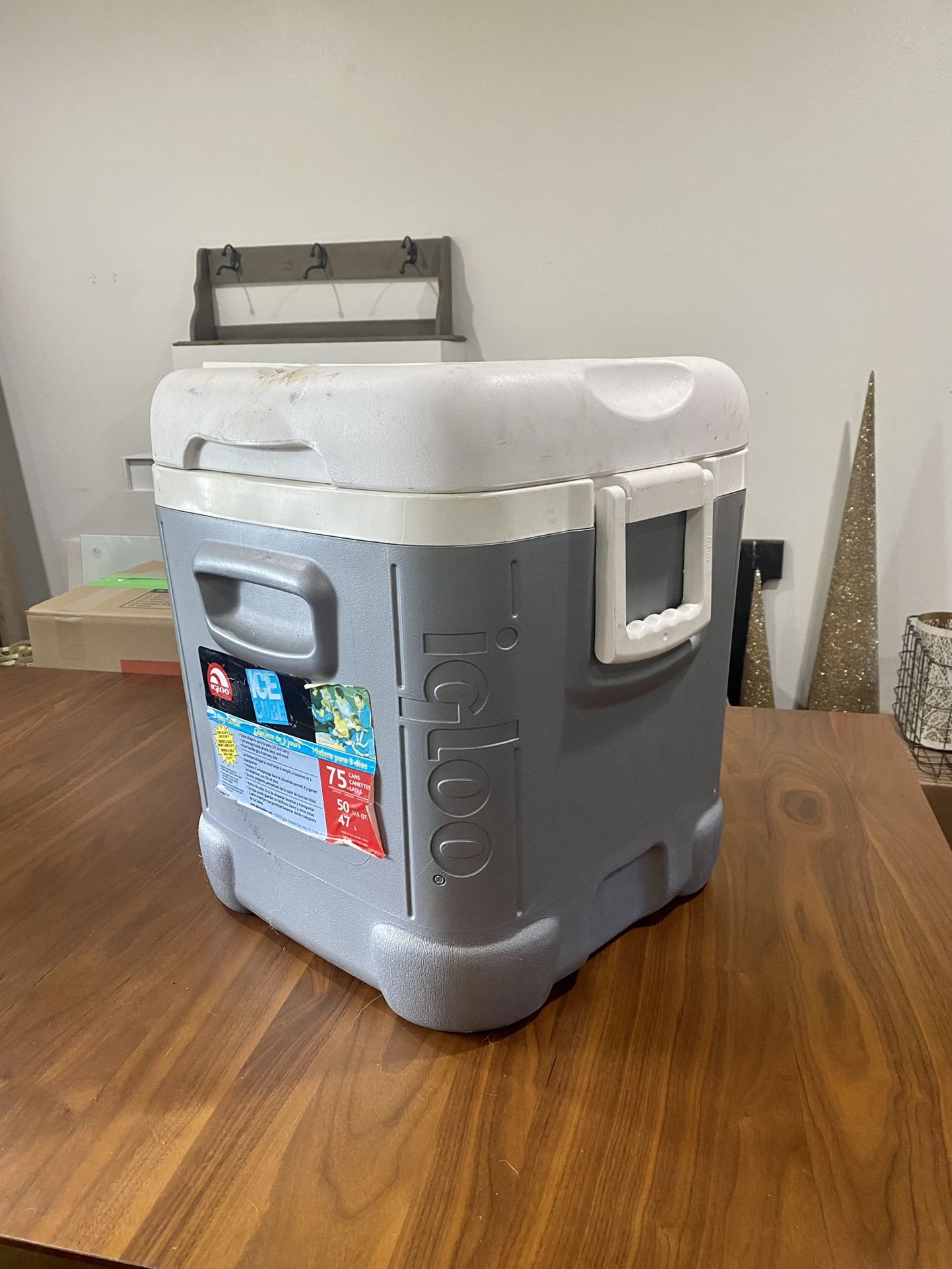 Silver & White Igloo “Ice Cube” Cooler