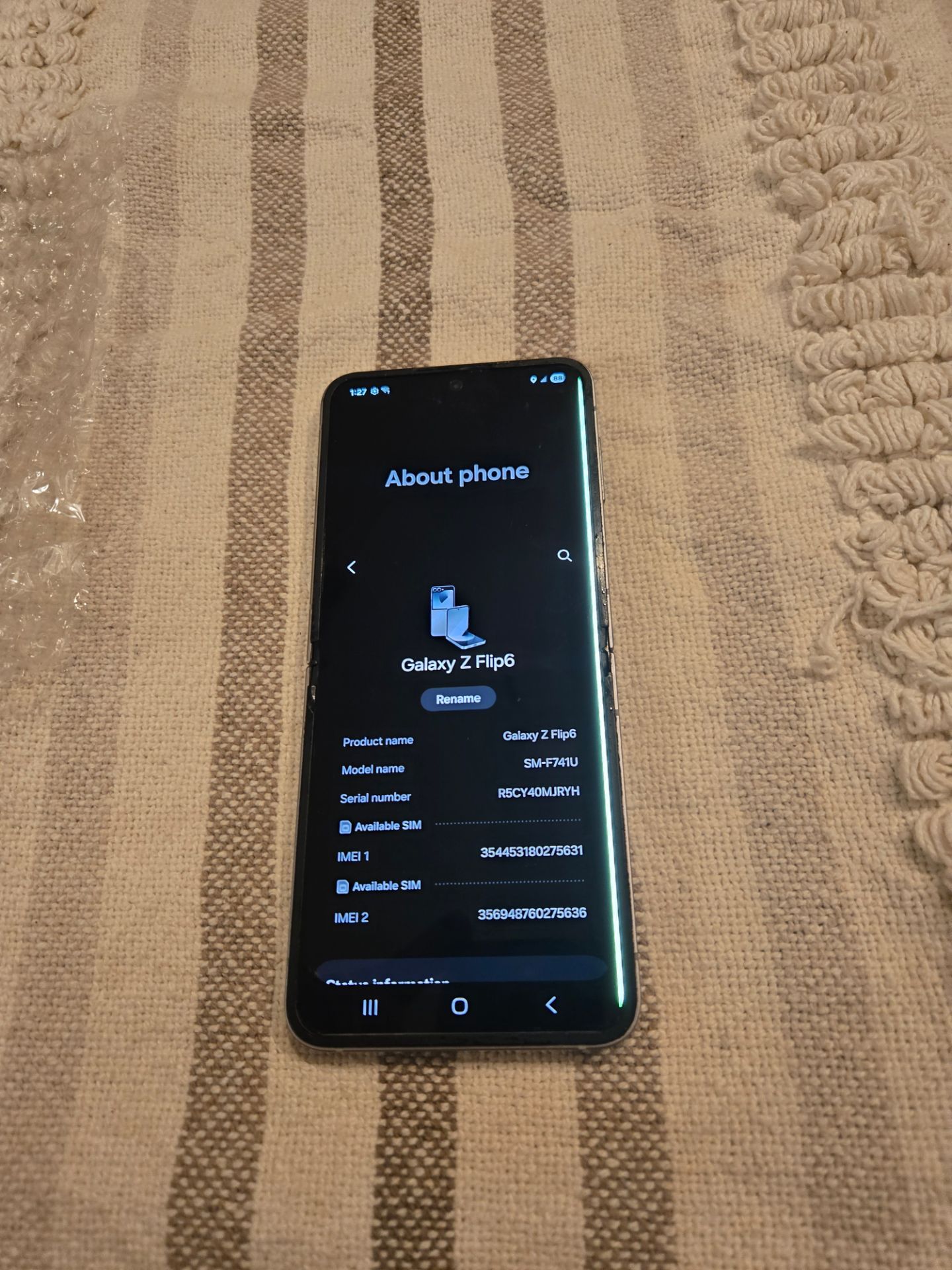 Galaxy Z Flip6
256GB - Silver Shadow - Unlocked