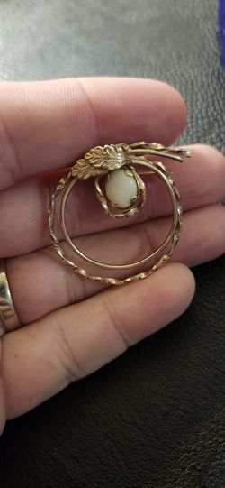 12k Gold Filled Opal Brooch