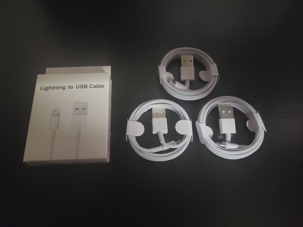 3-pack lightning Charger cable for iphones.