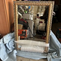 New Mirror With Solid Antique Frame