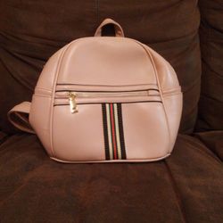 Pink Backpack  20$  Sporty N Leather Like Cute Design Medium Size Used For Purse