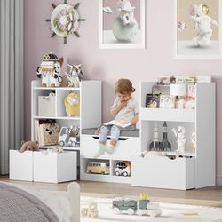 Kids Bookshelf W/ Seating (PMD155)