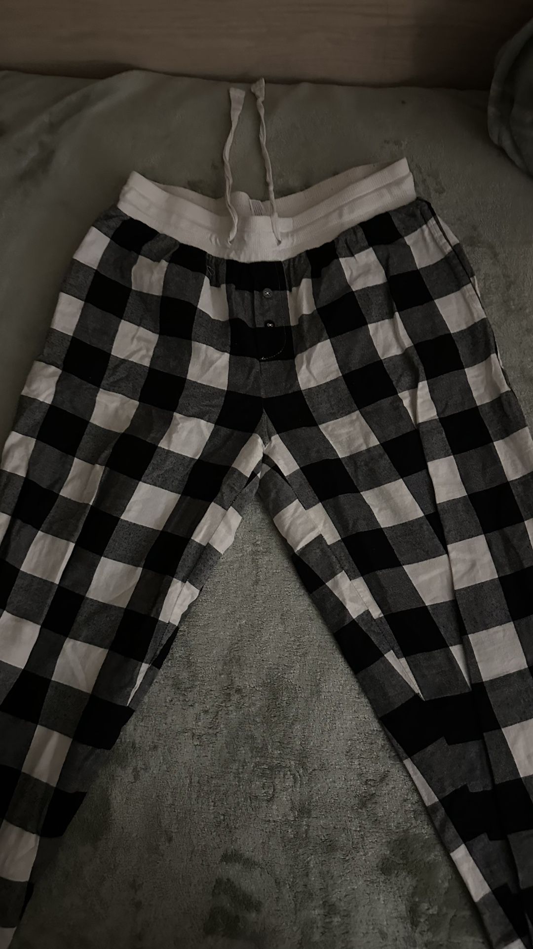 black & white pajama pants