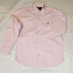 Men's Pink Button-Down Shirt Size L-G