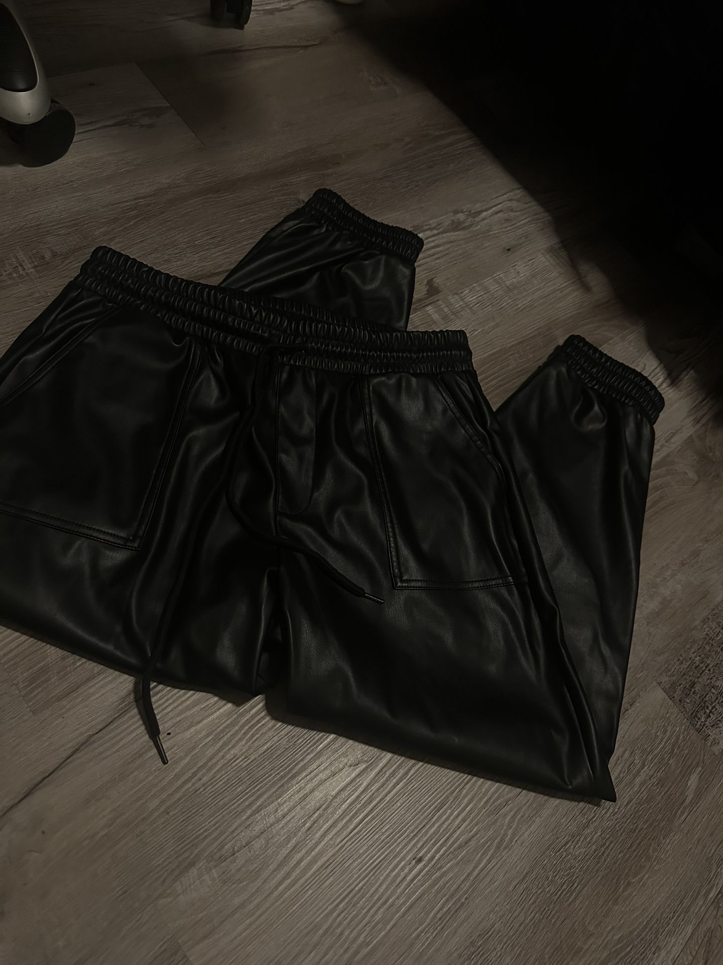 Leather Joggers