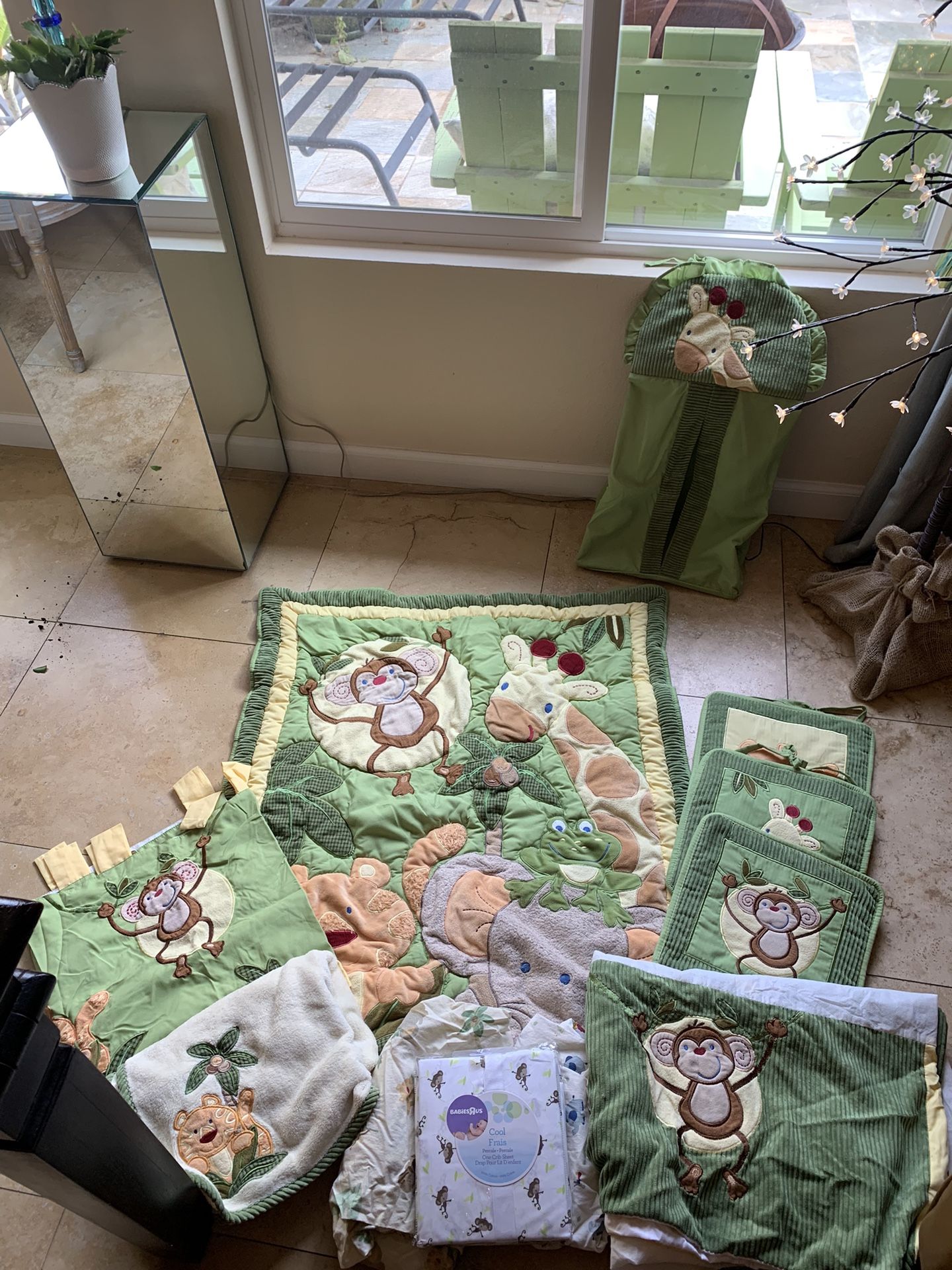 NoJo Jungle Babies 7 Piece Crib Bedding