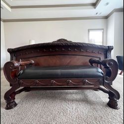 Luxury Solid Wood King Bedroom Set w/ Granite Top