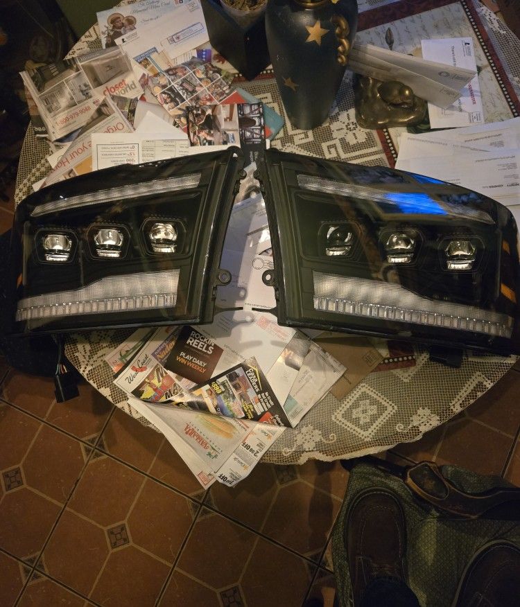 Full LED Headlights For A Dodge Ram 1(contact info removed) To 2018
