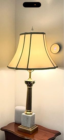 Classical Column Table Lamp with Marble Base
