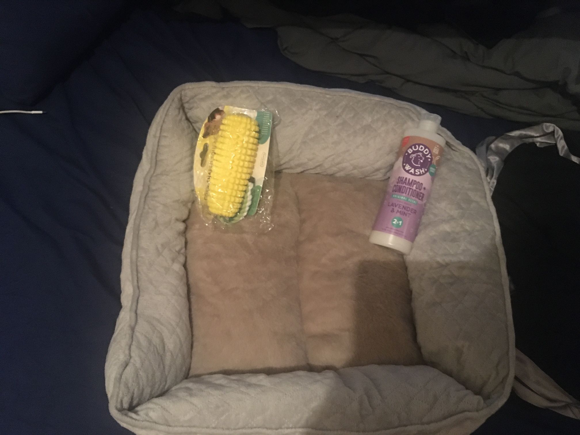 Brand New Dog Bed Comes With Shampoo And Dog You