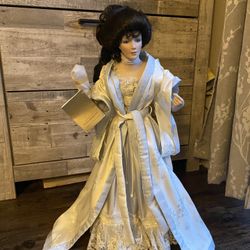 Franklin Heirloom Porcelain Doll Gibson Girl Boudoir 23”