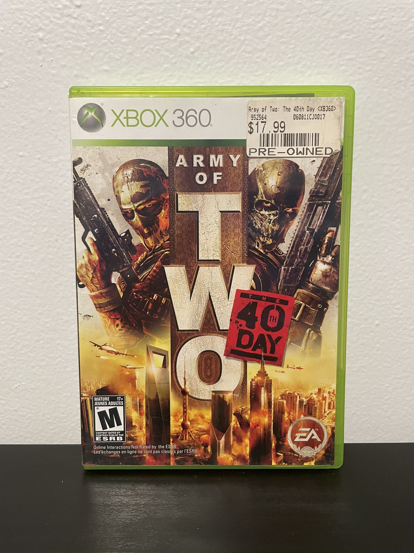 Army Of Two The 40th Day Xbox 360 Like New CIB w/ Inserts Video Game