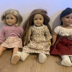 American Girl Dolls Josafina , Kit And Felicity