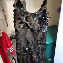 Black Dress with large sequins