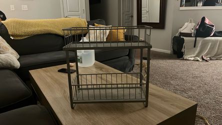 Black Metal 3-Tier Storage Shelf