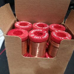 12 ROLLS OF ANCHOR CO WIRE  24 COPPER 1 OZ SPOOLS,NEW, VINTAGE. MADE IN  TN, USA