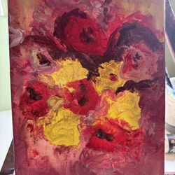 Floral Painting Handmade Acrylic