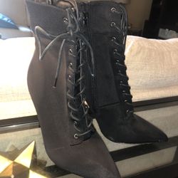 Black Lace Up Boots