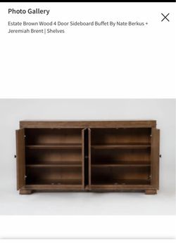Nate Berkus + Jeremiah Brent 4-Door Wood Sideboard Buffet