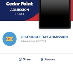 6 Cedar Point Tickets For Sep 7