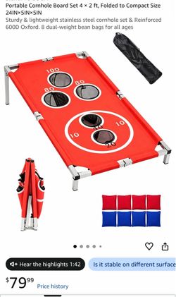 Portable Folding Cornhole Board Set