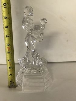 Mother and child glass figurine