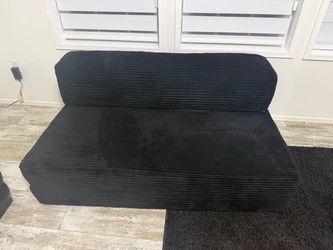 Folding Futon Sofa Bed Full Size, 6 inch Convertible Floor Couch Bed with Removable Corduroy Cover,