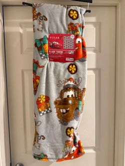 Disney Pixar Cars Christmas Plush Throw Blanket