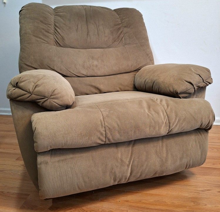 RECLINING ROCKER CHAIR - SOFT MICROFIBER, COMFORTABLE & OVERSIZED