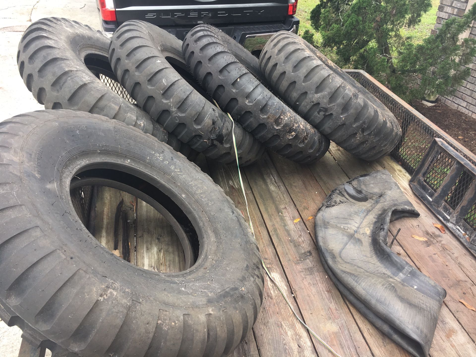 Set of Five 42" x 20" Military Tires