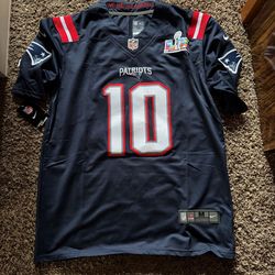 New England Patriots Drake Maye Super bowl jersey