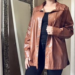 Cotton On Faux patent Leather button down