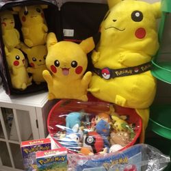 Pokemon Pokeballs And Pikachu's With Two VHS