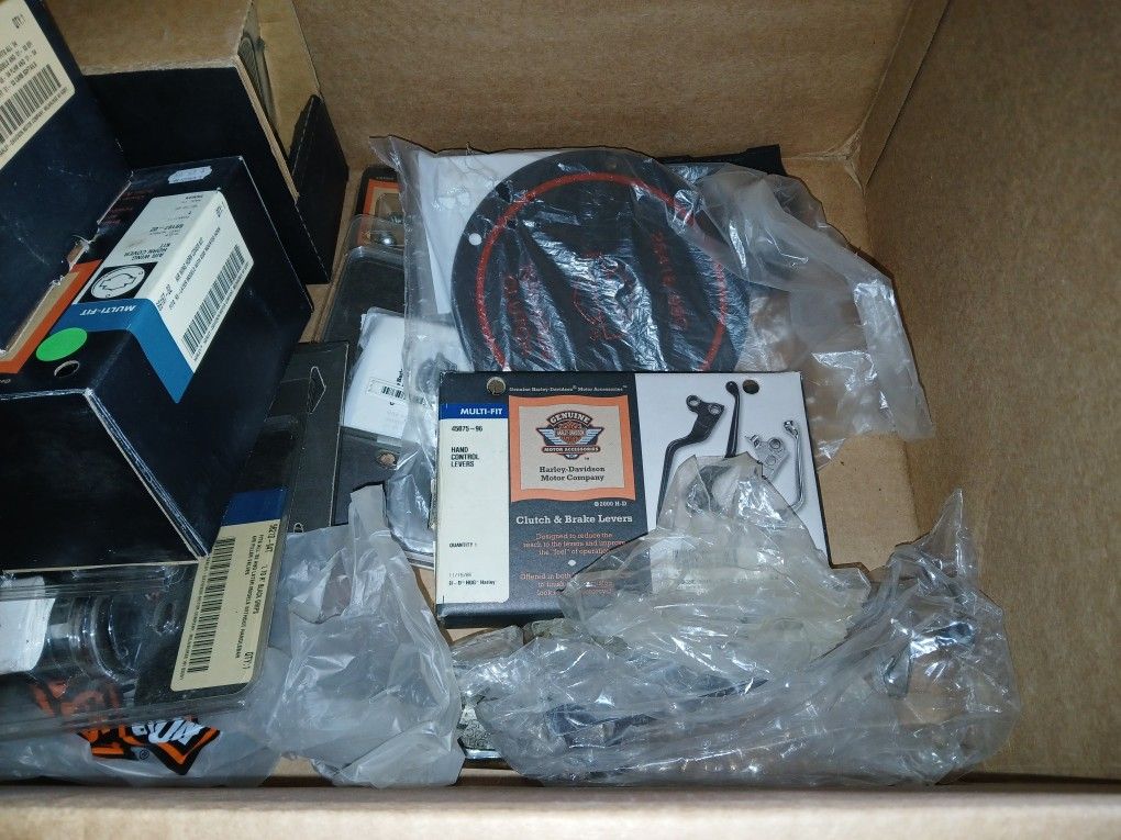 Box Of Harley Davidson Parts