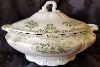 ANTIQUE PITCAIRNS LTD PORCELAIN ROYALE TUNSTALL ENGLAND COVERED VEGETABLE BOWL