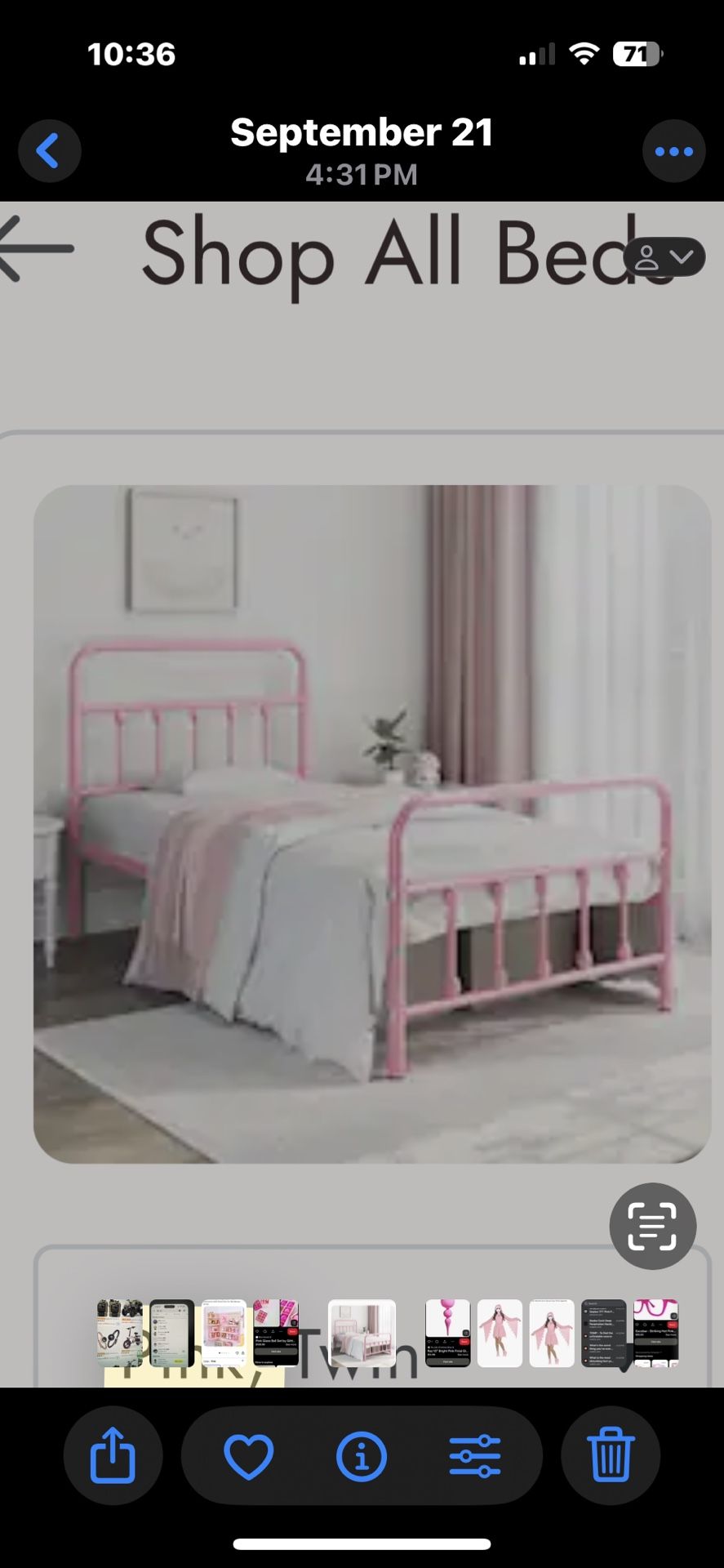 Pink Bed With mattress