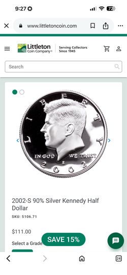 2002 S  Kennedy Half Dollar