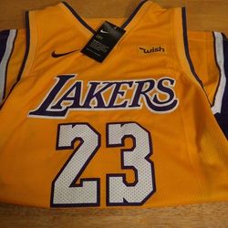 LeBron James NBA Nike Los Angeles Lakers "Wish " Swingman Jersey! 