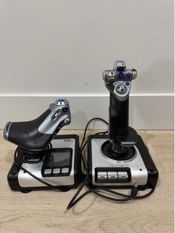 Saitek X52 Flight Control System HOTAS Joystick Throttle PC USB Controller Set