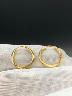 GOLD HOOP EARRINGS #36029