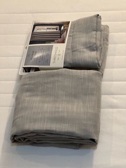 2 pieces Threshold Blackout Curtain Panel Gray