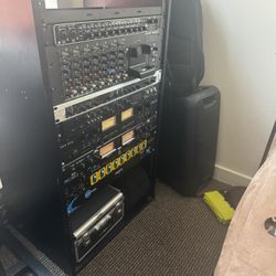 Studio Equipment With 19u Rack