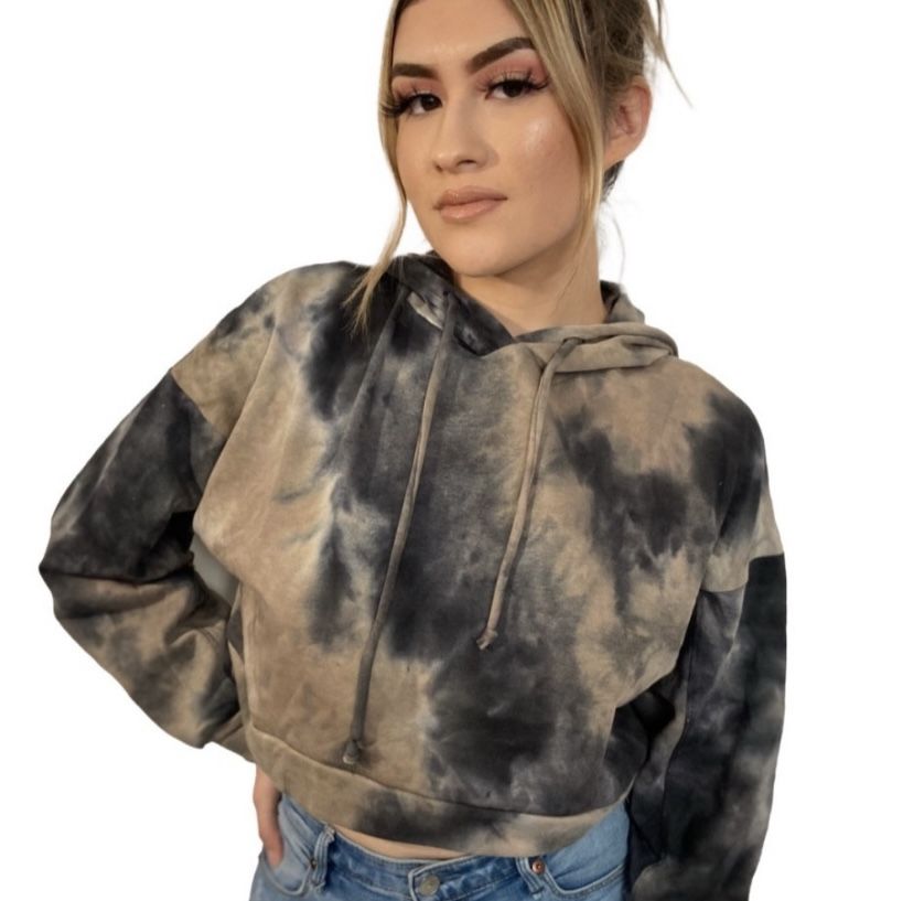 French Teddy Tie Die Hoodie