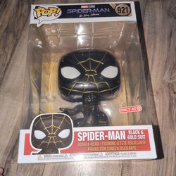Spider man black  and gold suit bobblehead figure