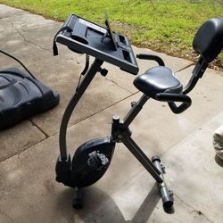 Wirk exercise bike with laptop desk