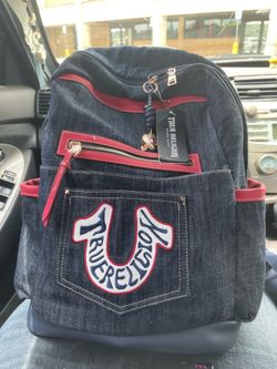 True religion women’s denim backpack