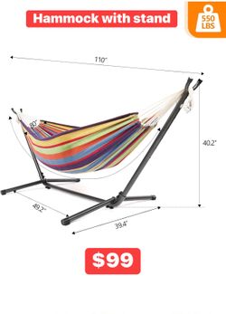 New inbox hammock with stand